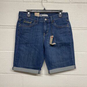 Levi’s Women’s Misses Shorts Bermuda Blue Size 8 Measures 32x10